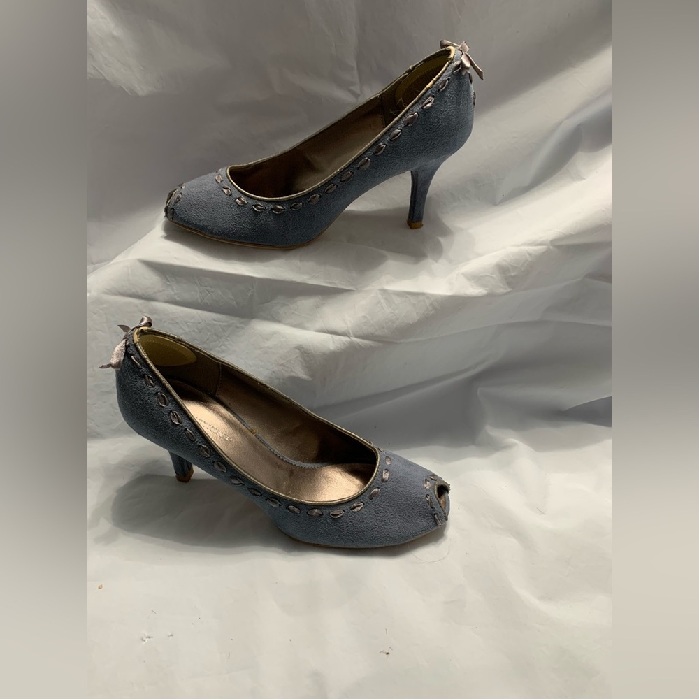 Smokey Light Blue Heels